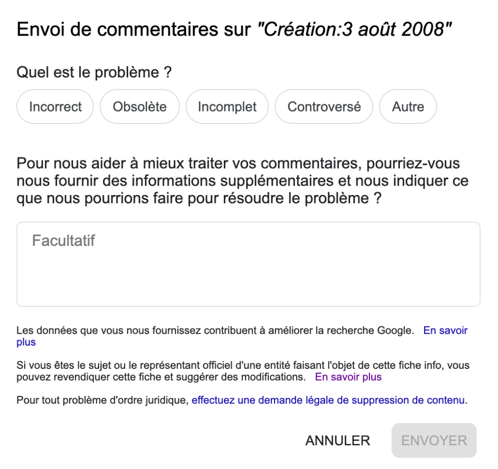 commentaire knowledge graph