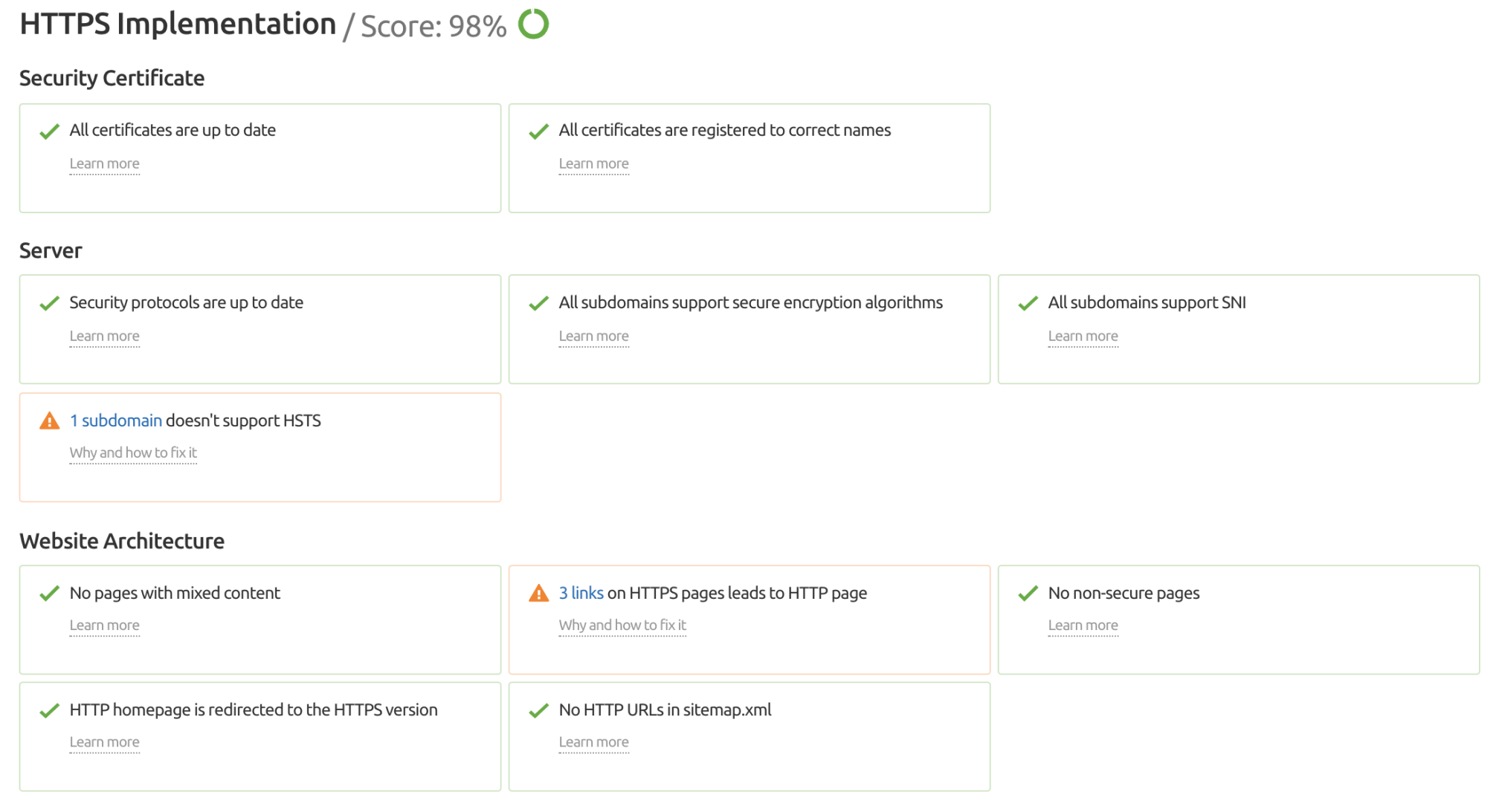 HTTPS report