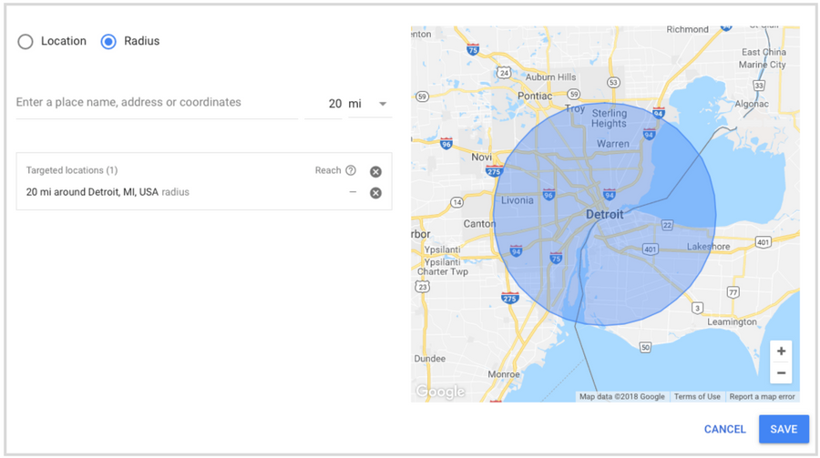 Google Ads Proximity Targeting