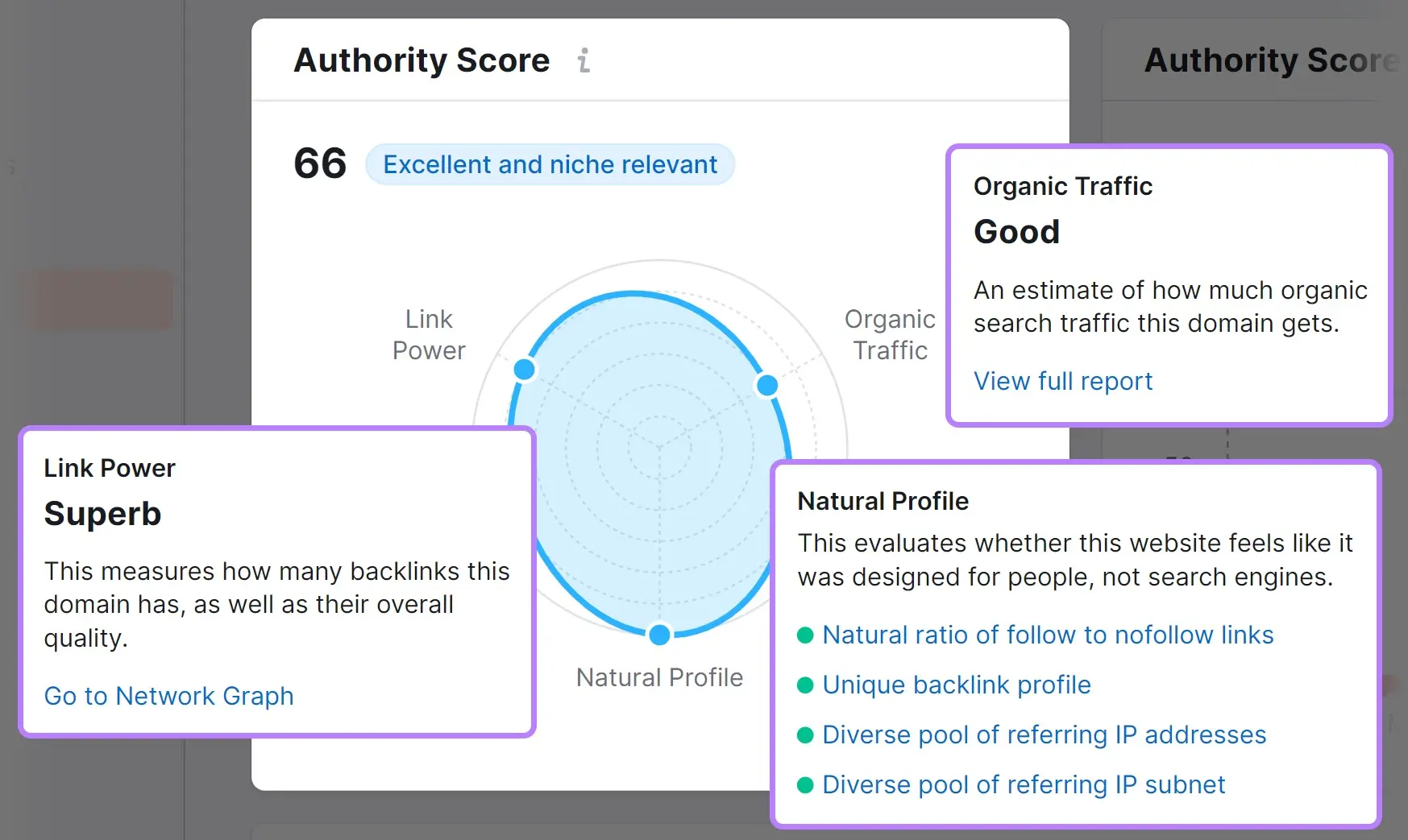 Backlink Analytics Example by SEMrush