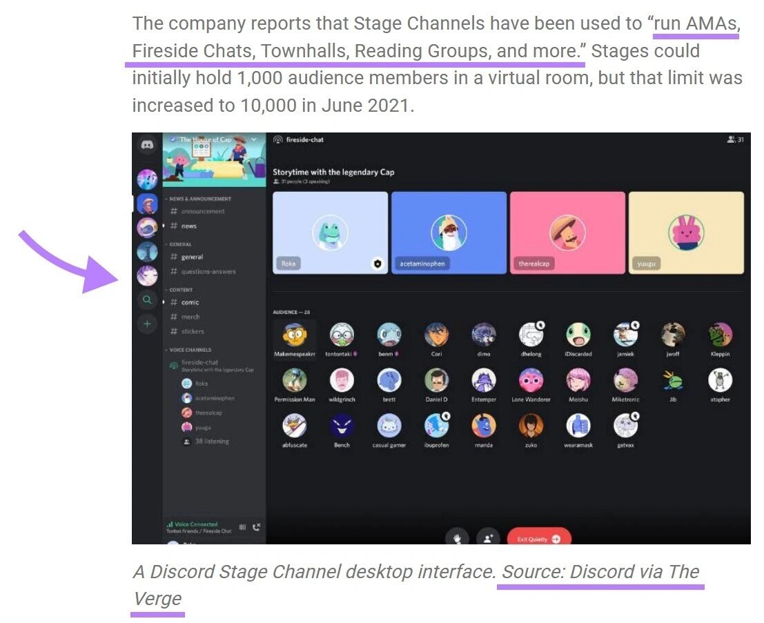 screenshot of CB Insights piece about Discord