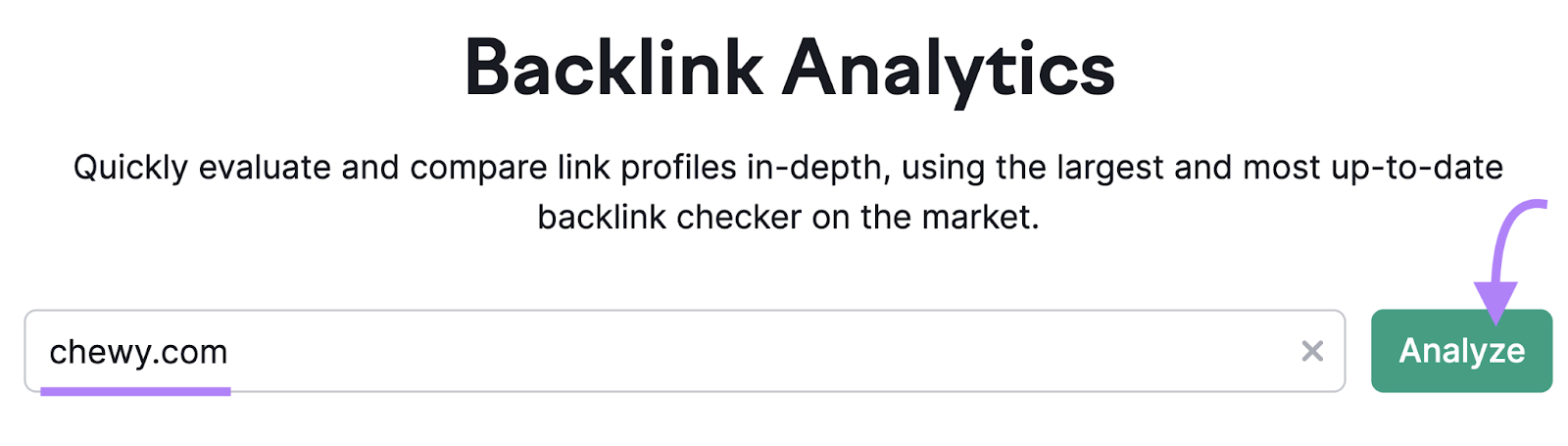 Backlink Analytics instrumentality   start