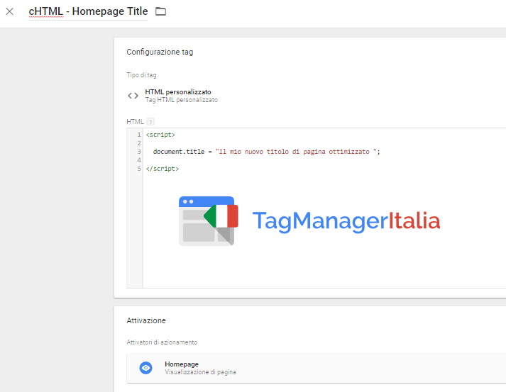 Come modificare meta title con Google Tag Manager