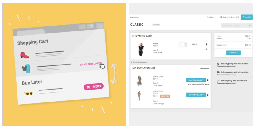 Prestashop Addons: Modulo Buy Later