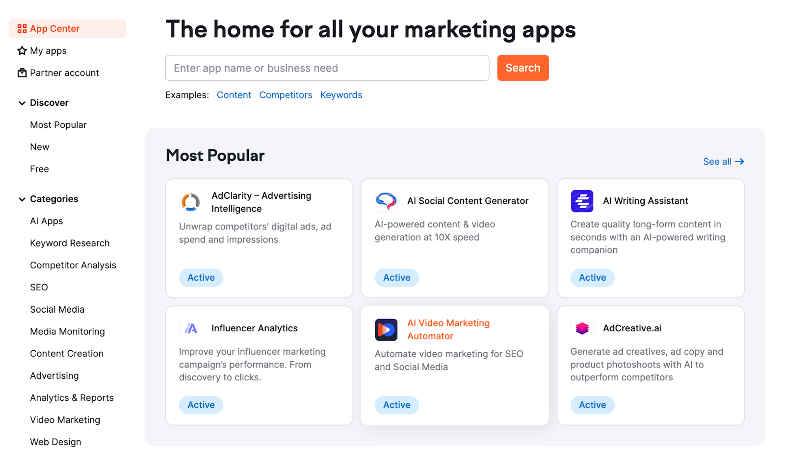 Semrush App Center