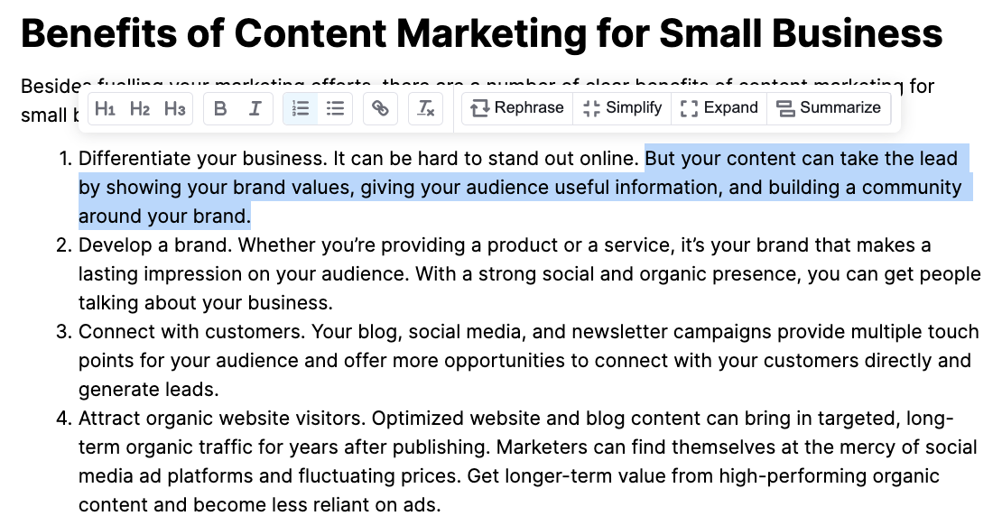 ContentShake for effectual  blogging