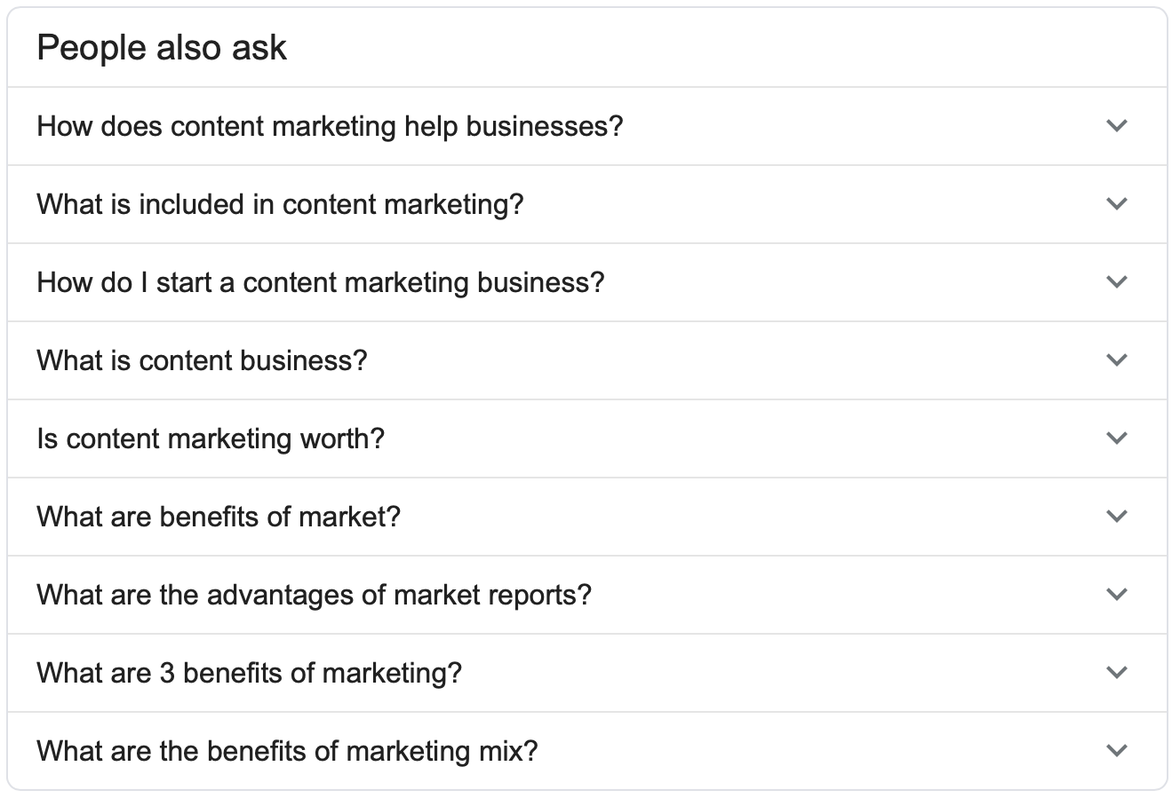 Google के लोगों का विस्तार करना, प्रश्नों पर क्लिक करके भी पूछें