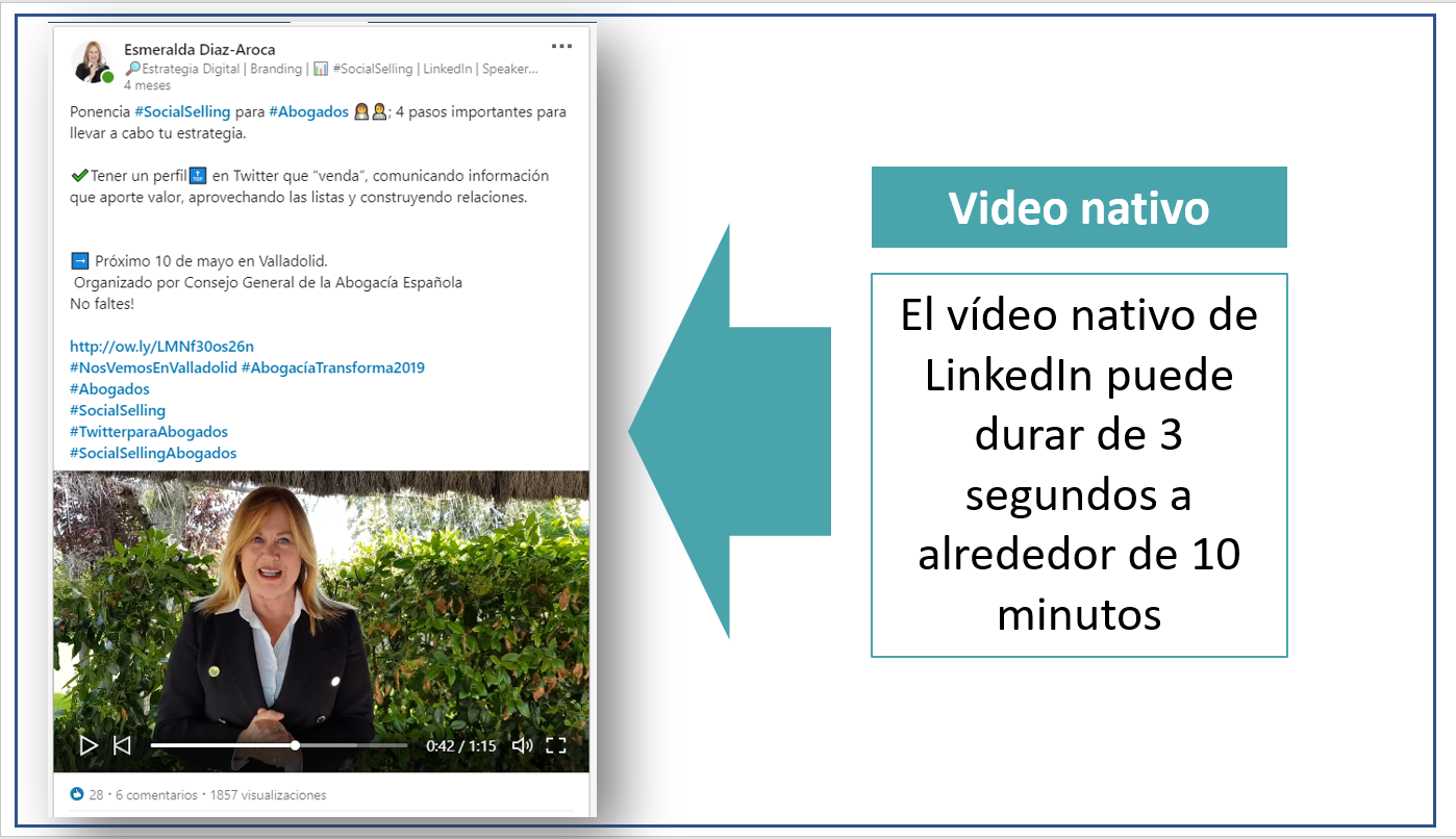 Estrategias de contenidos en LinkedIn - Video nativo