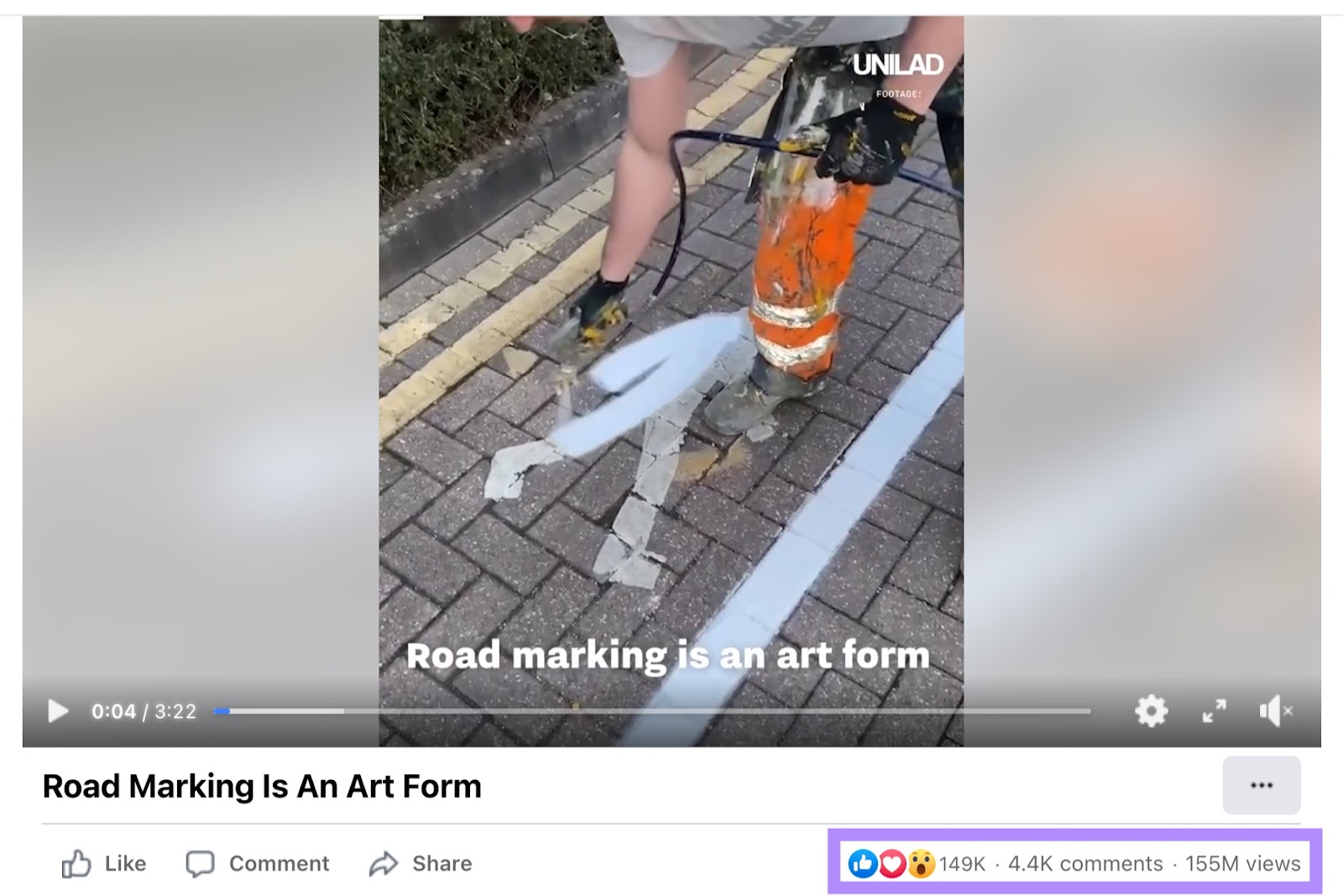 UNILAD's video on road marking