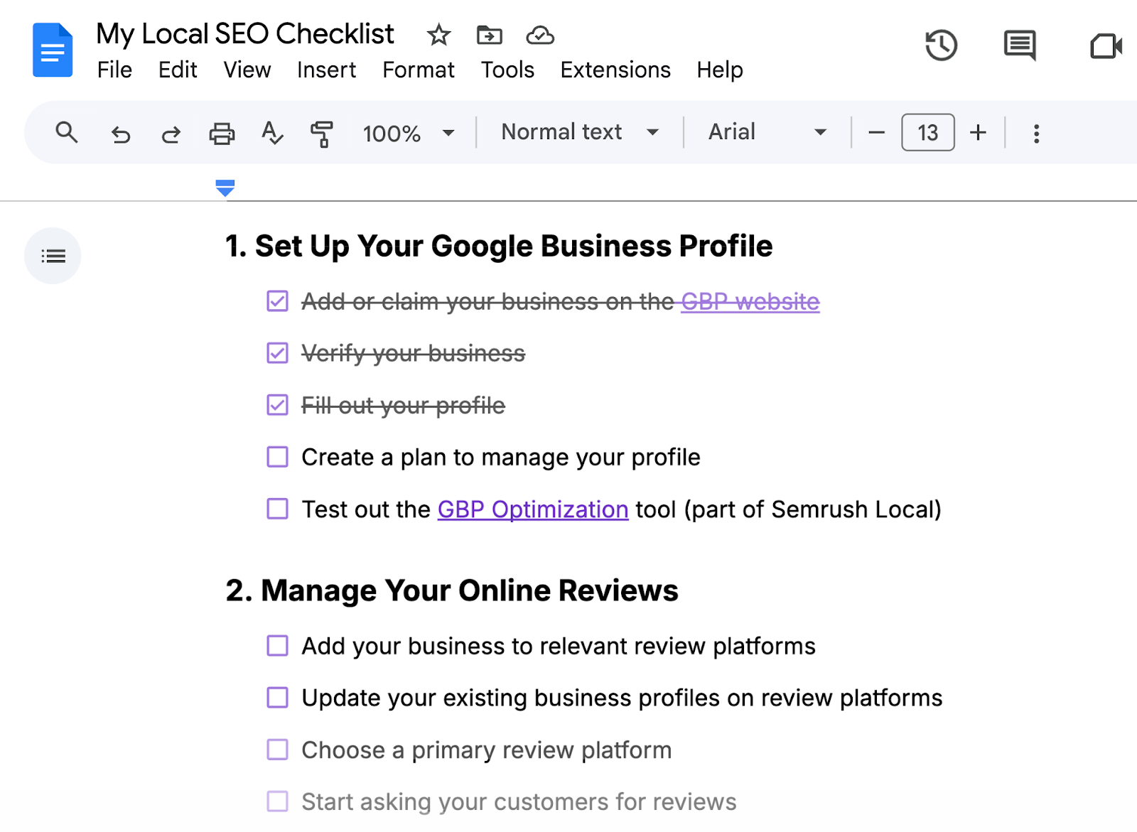 The eventual conception SEO checklist template has checkboxes to transverse items disconnected your list.