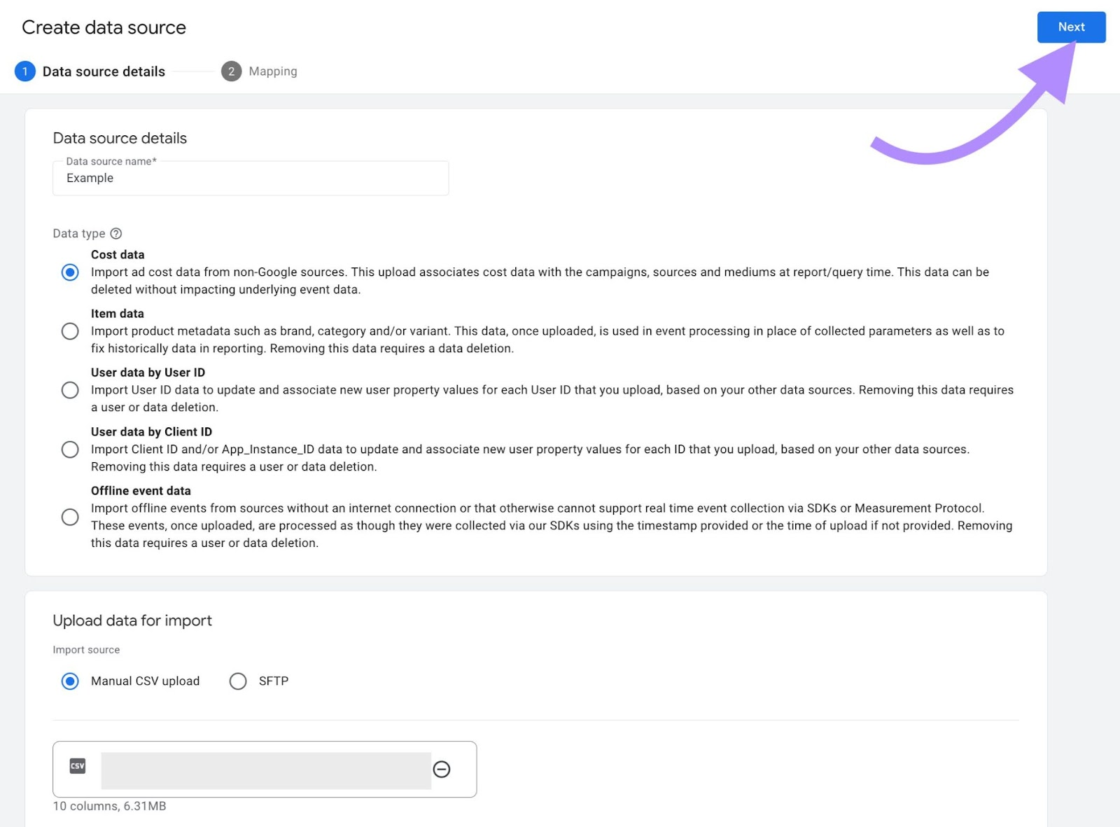 A Complete Step-by-Step Guide (2025) 72 "Next" button in "Create data source" window
