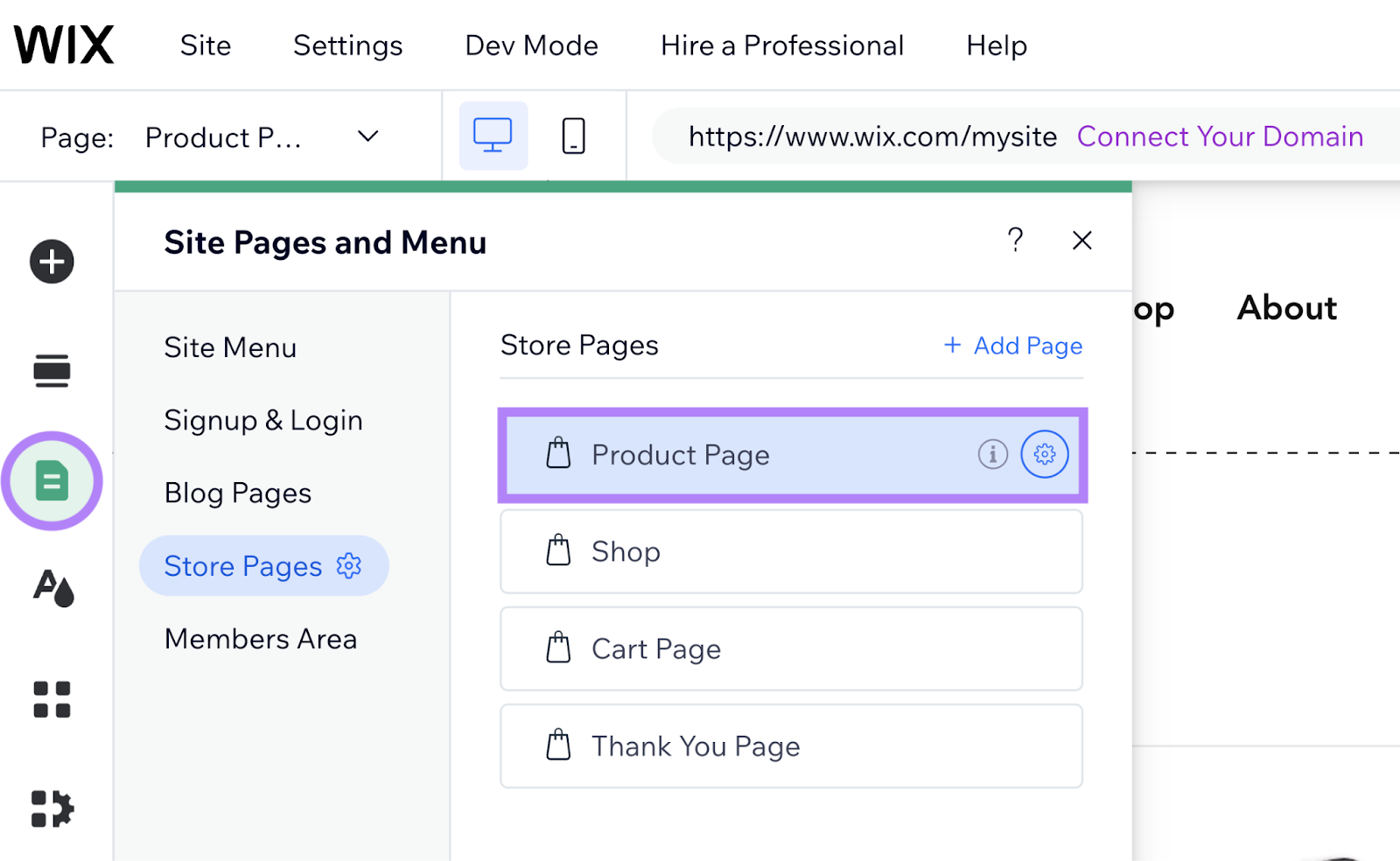 navigation to product pages