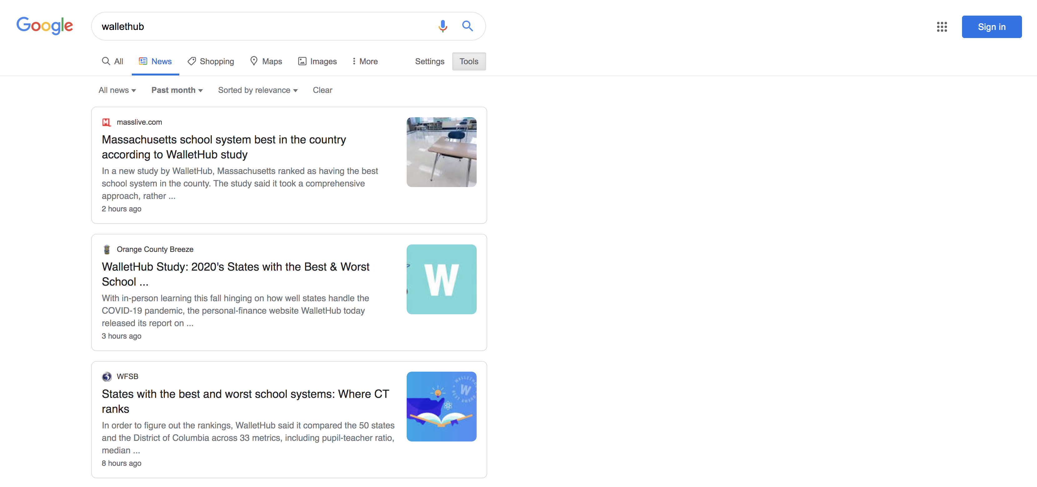 WalletHub Google News