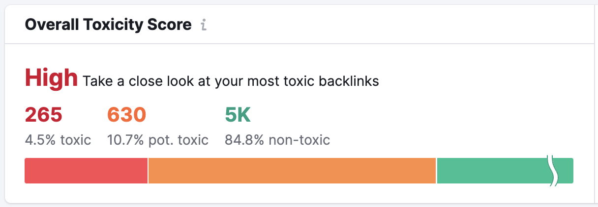 La section sur le score global de toxicité