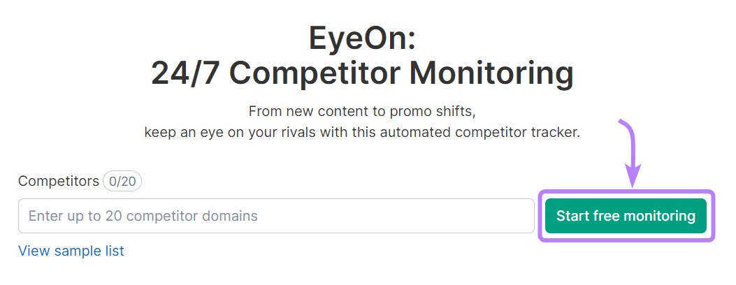 EyeOn tool search bar
