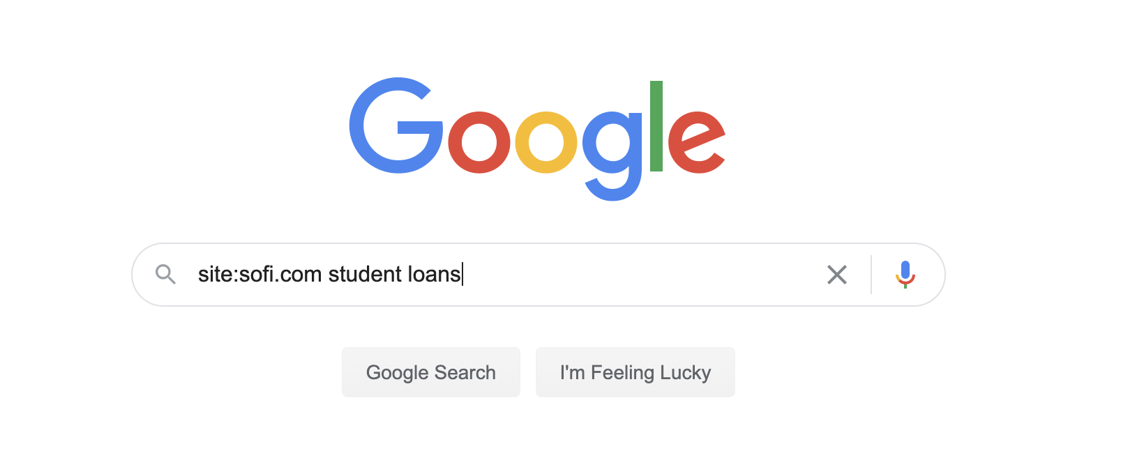 site search on Google search