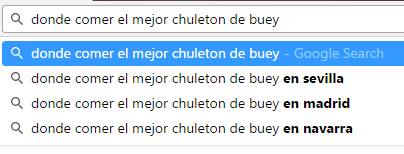 Plan de acción SEO local - Autocompletar