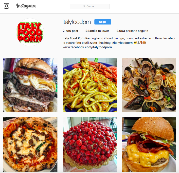 Lasciati ispirare dall'account Instagram: Italy food Porn