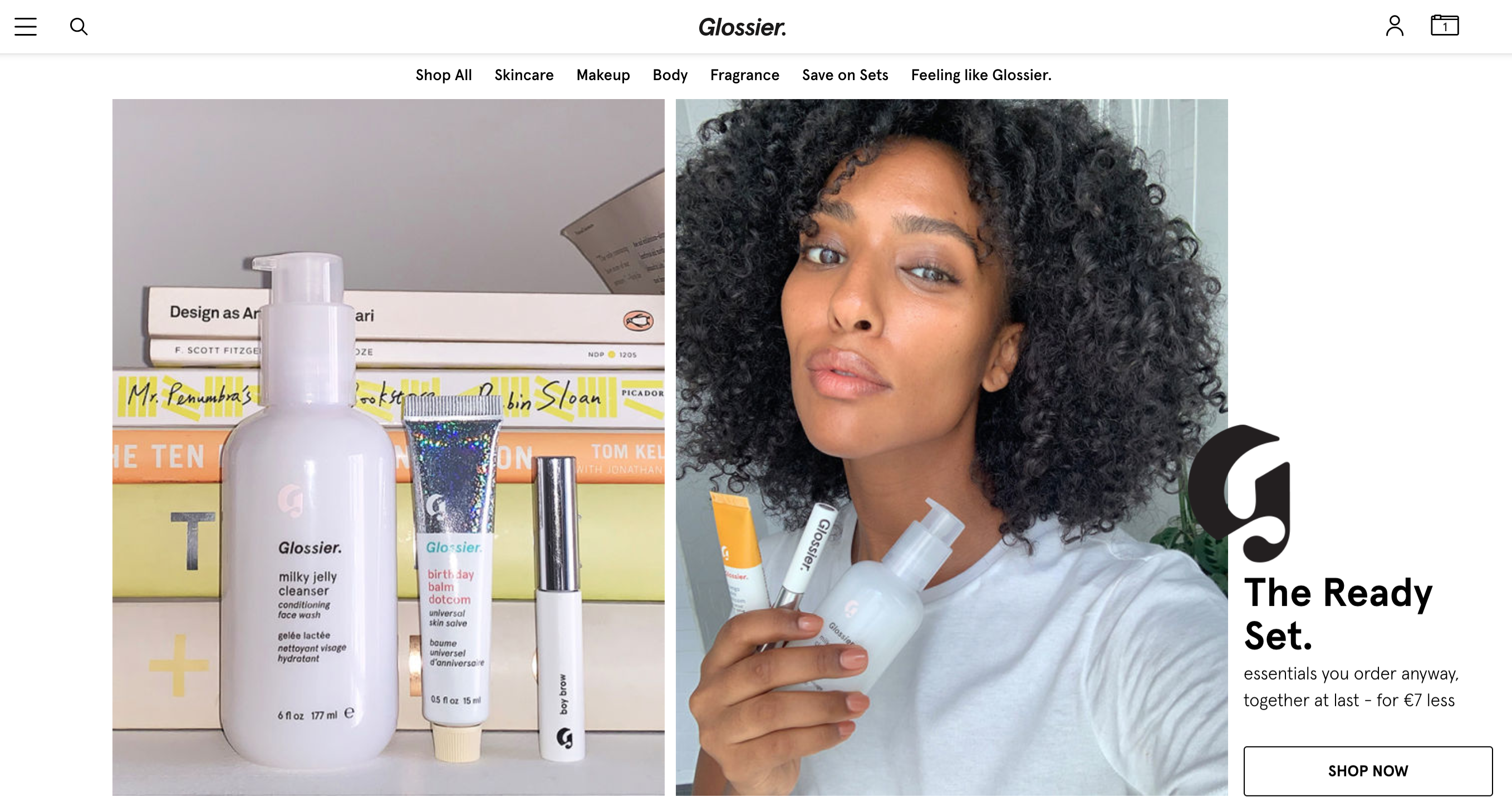 Le site de Glossier.com