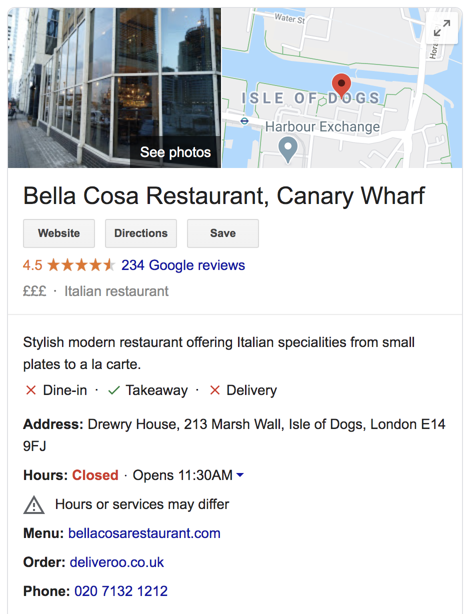 Google Knowledge Panel