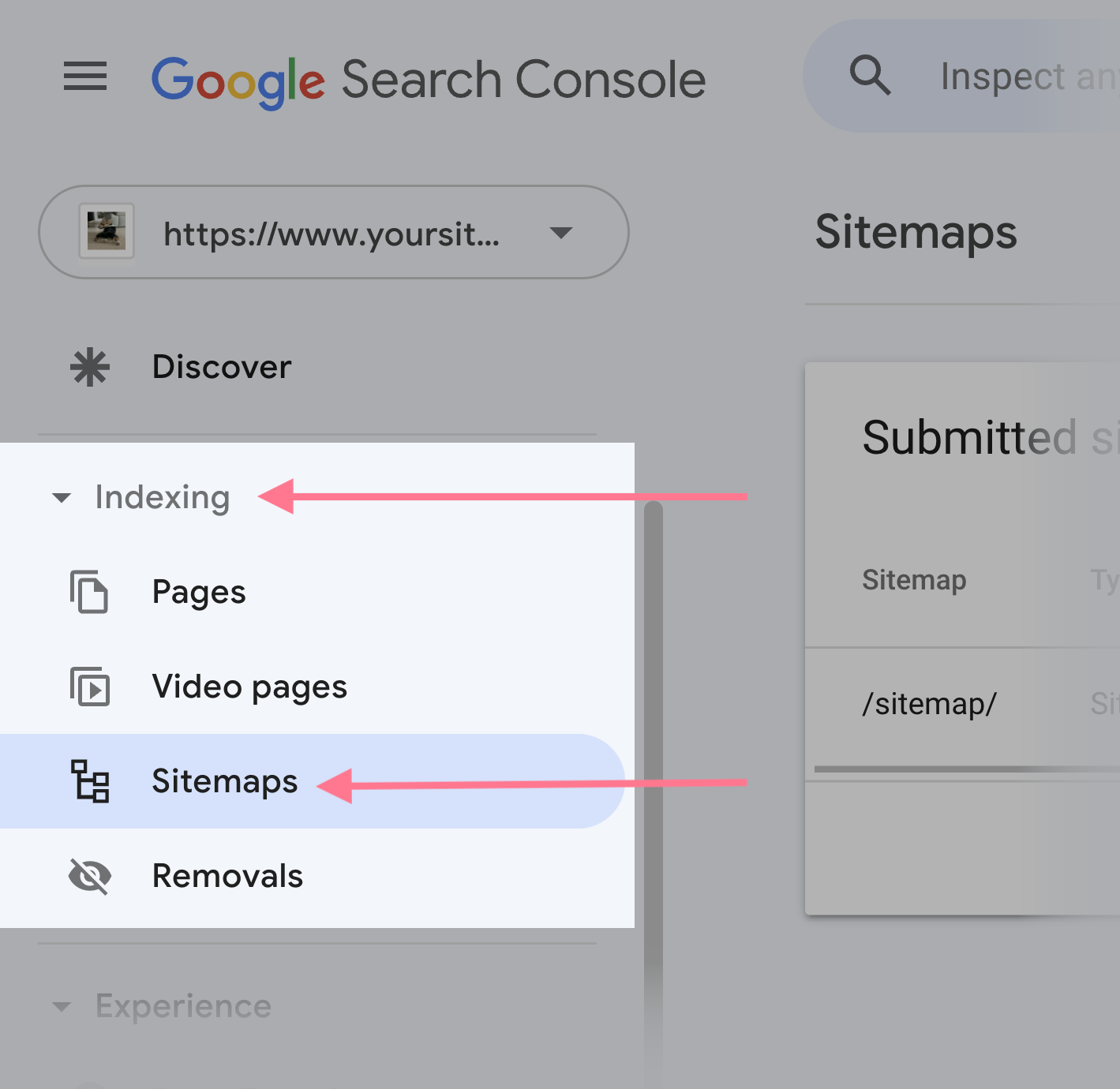 Navigation to sitemaps successful  google hunt  console