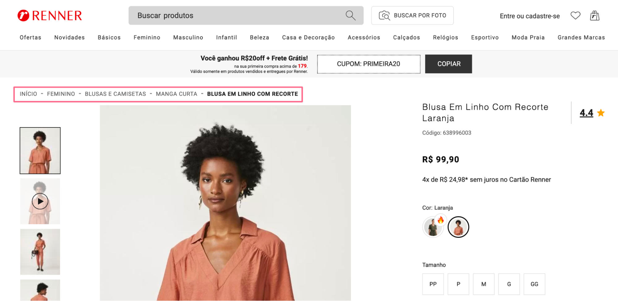 o que são, quais os impactos no SEO e como usar 6 exemplo de breadcrumb no site da renner