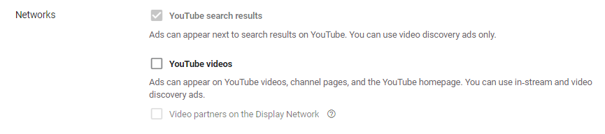 youtube search results targeting