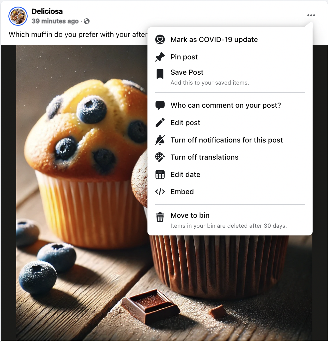 How to delete a station  connected  Facebook