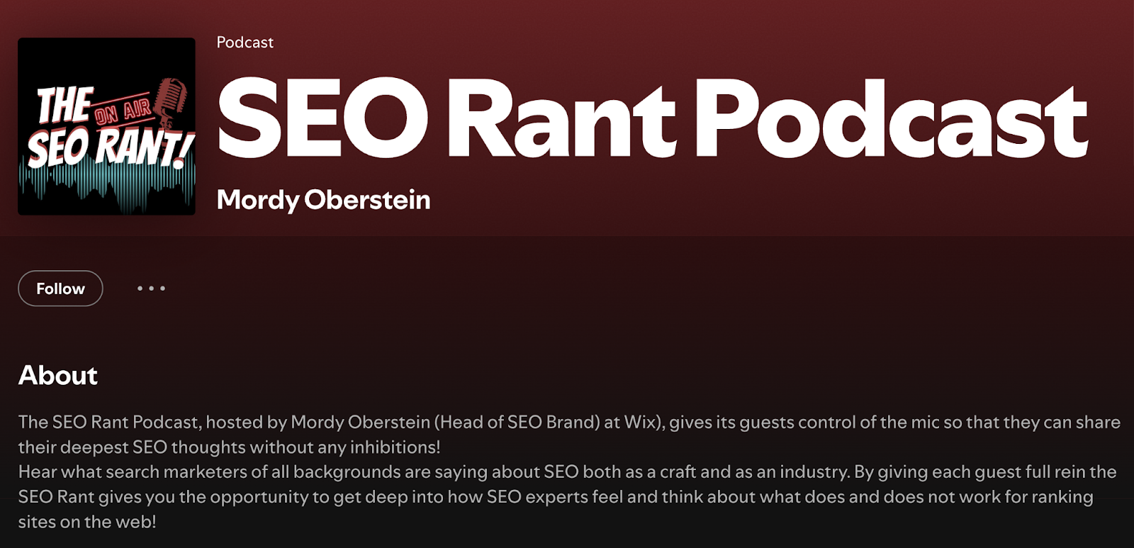 SEO Rant Podcast arsenic it appears connected Spotify.