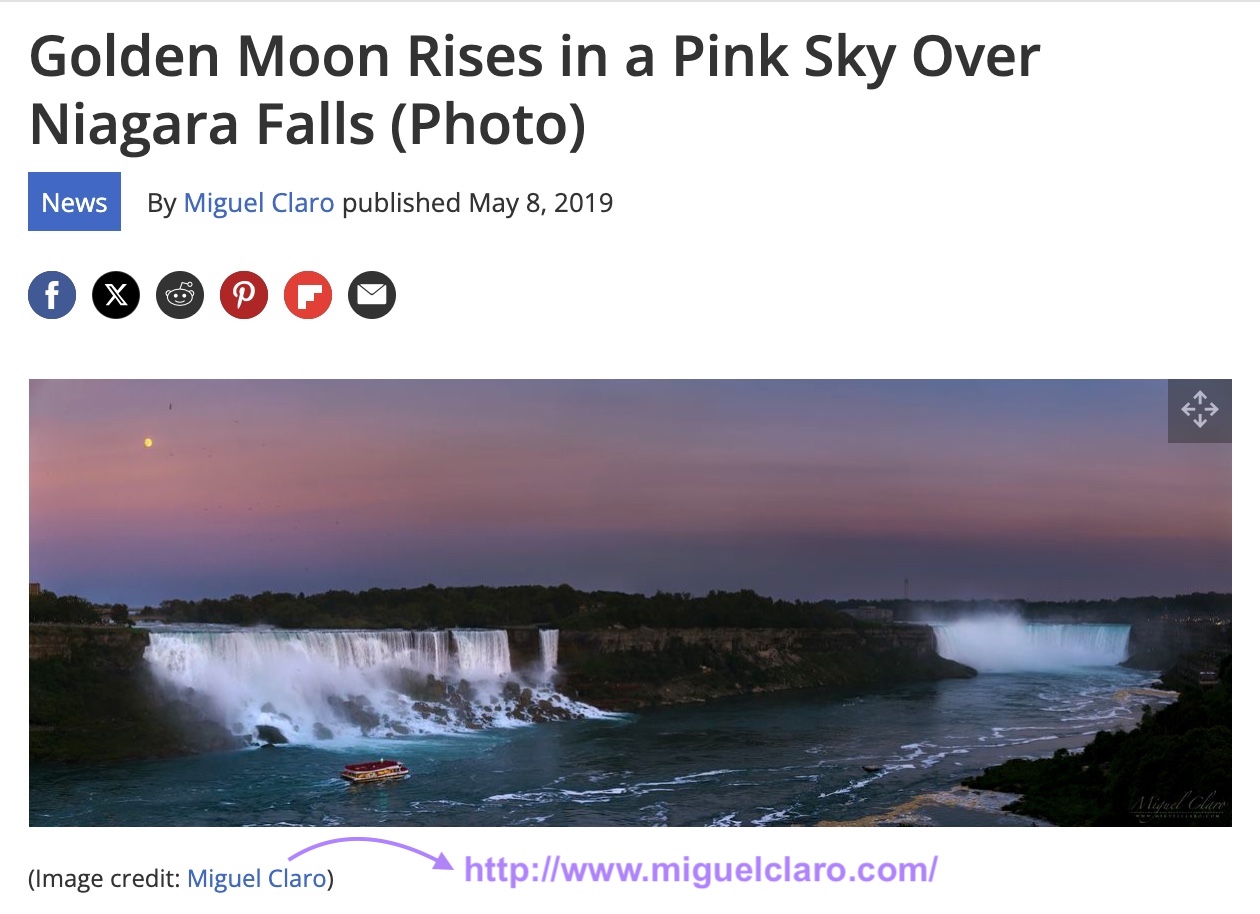 A photo credit under an image in Space.com article