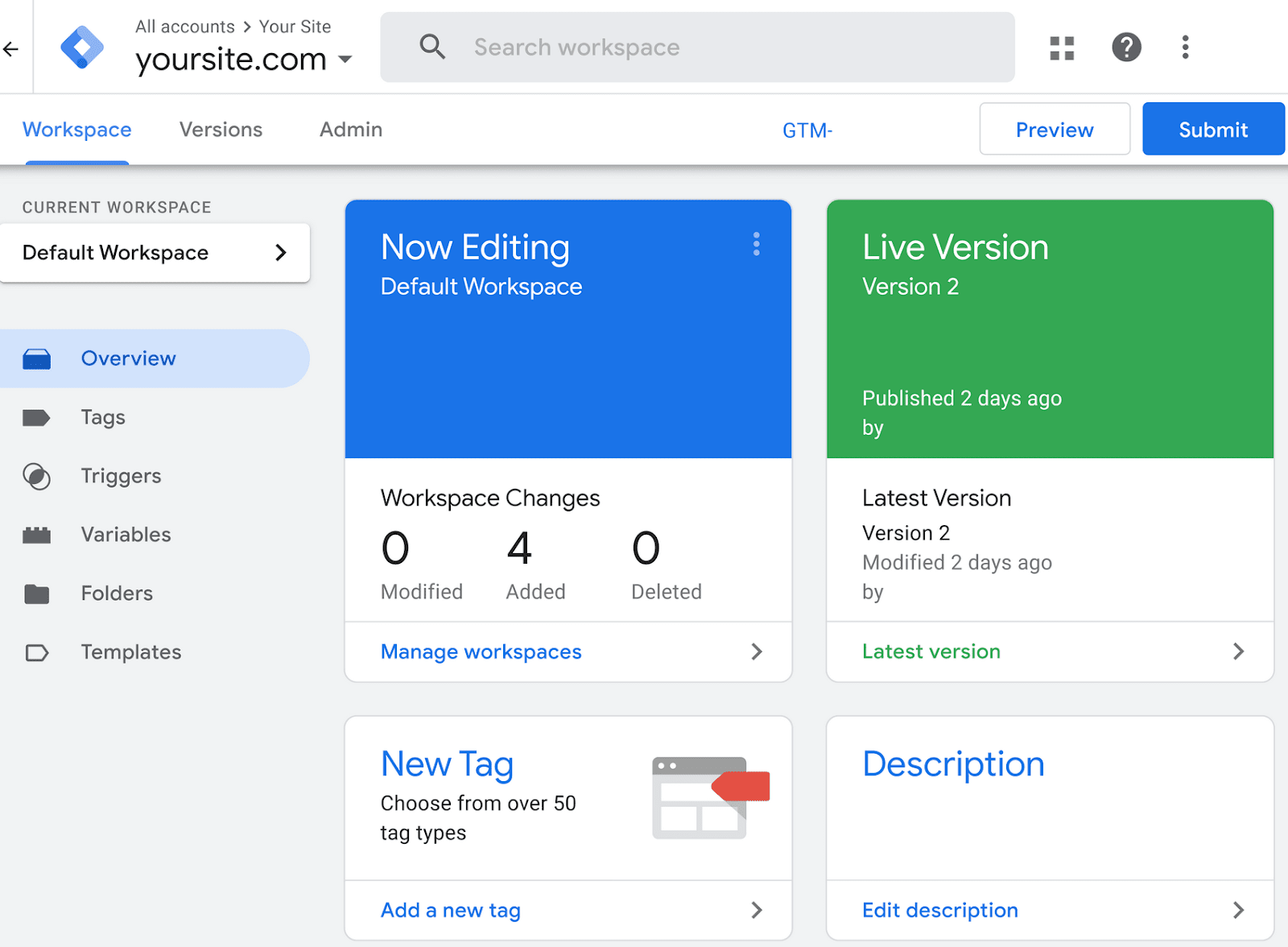 Google Tag Manager home