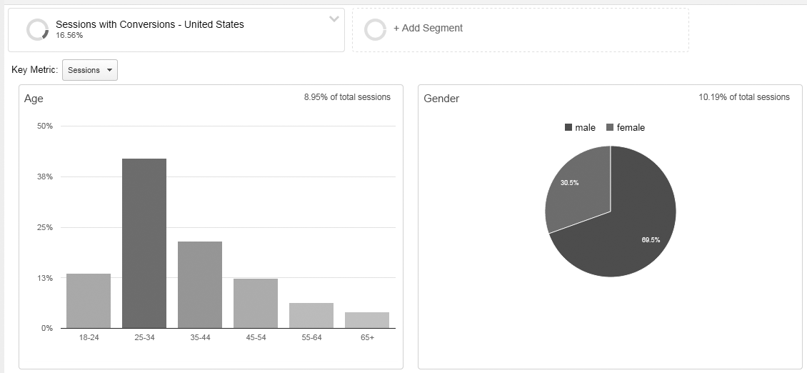 Print da parte geográfica do google analytics