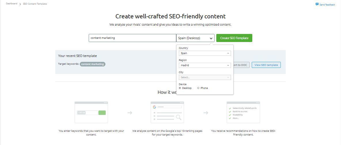 Extensión de contenidos - SEO Content Template inicio