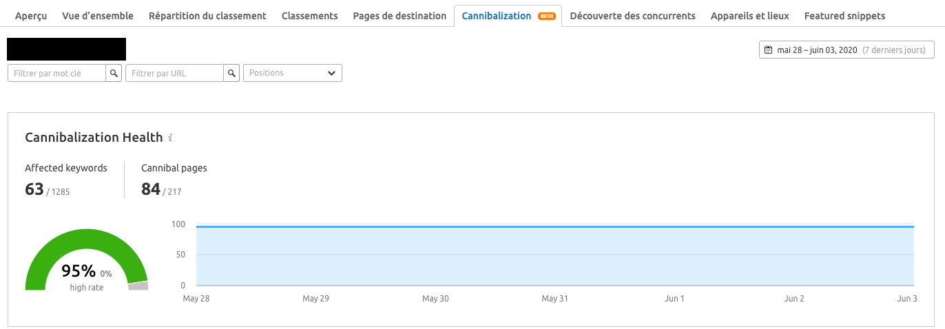 cannibalisation de mots clés - Position Tracking