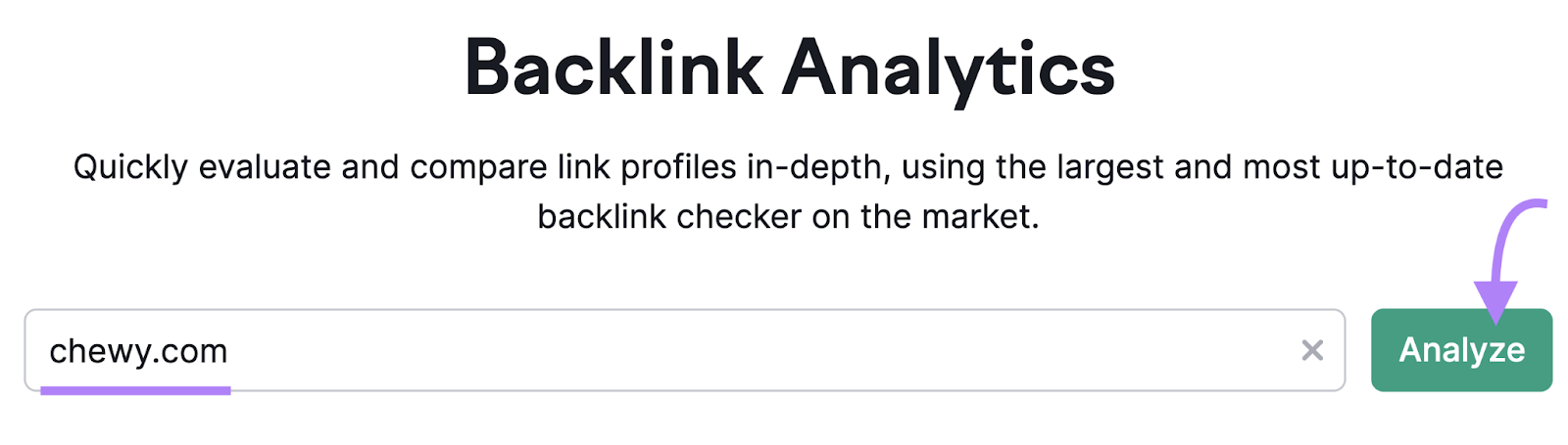 Backlink Analytics tool