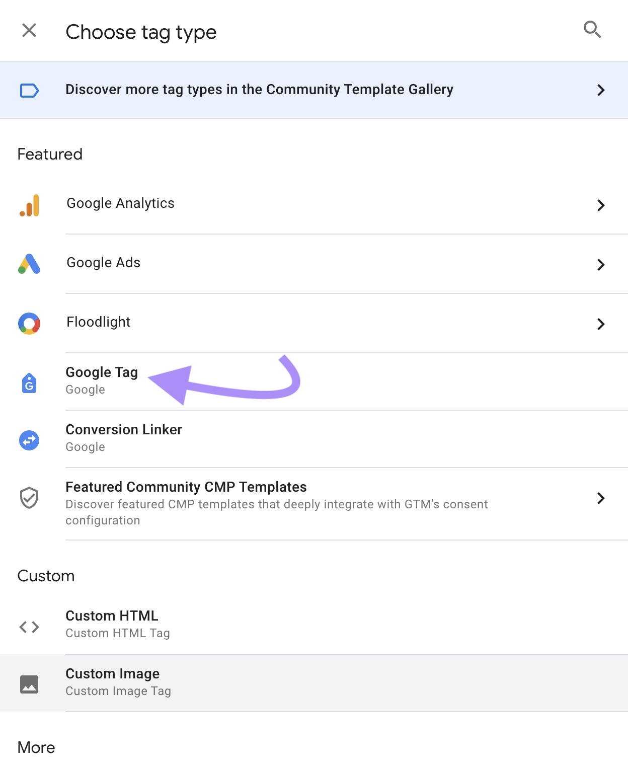 A Complete Step-by-Step Guide (2025) 25 "Google Tag" option selected under the “Choose tag type” window