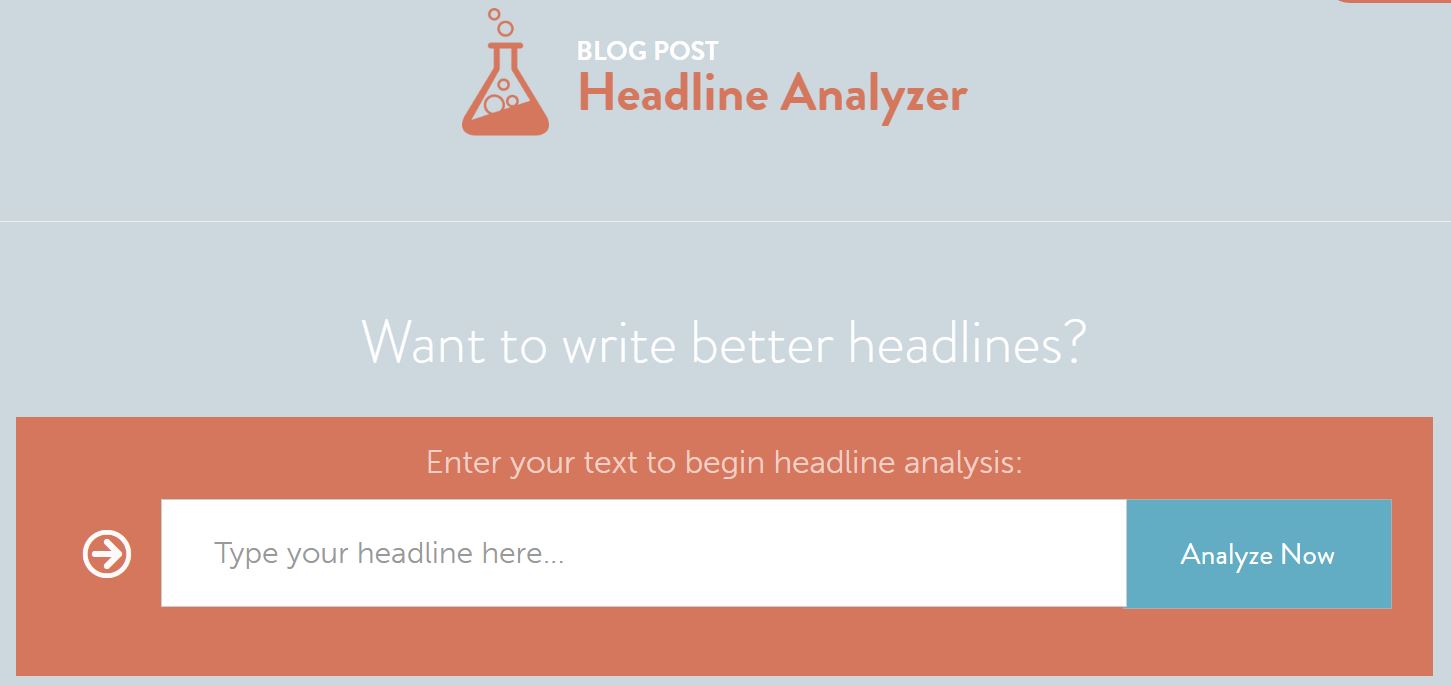 CoSchedule's blog post headline analyzer tool