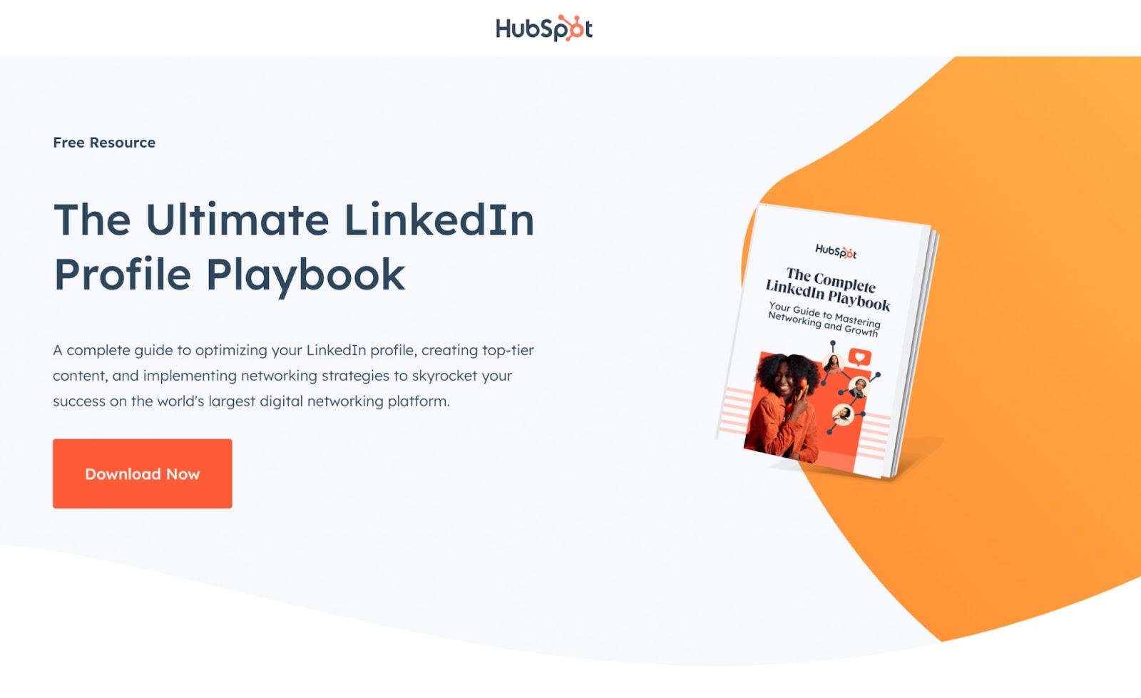 HubSpot’s "The Ultimate LinkedIn Profile Playbook" landing page