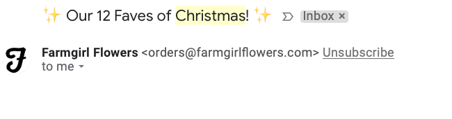 holiday email subject line