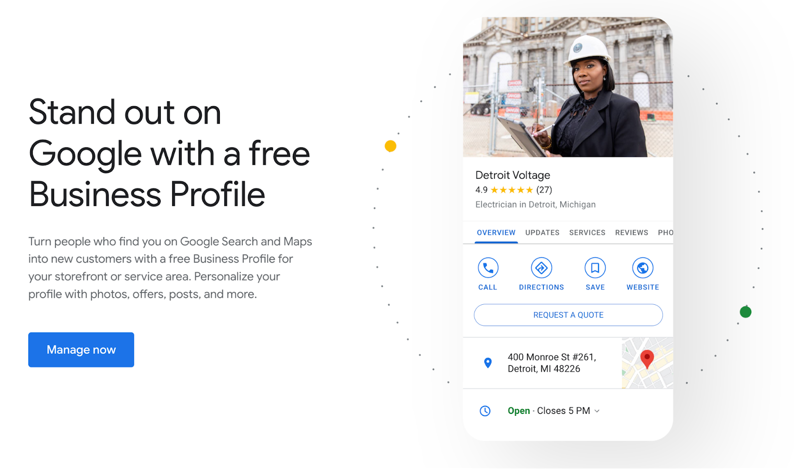 Google Business Profile homepage