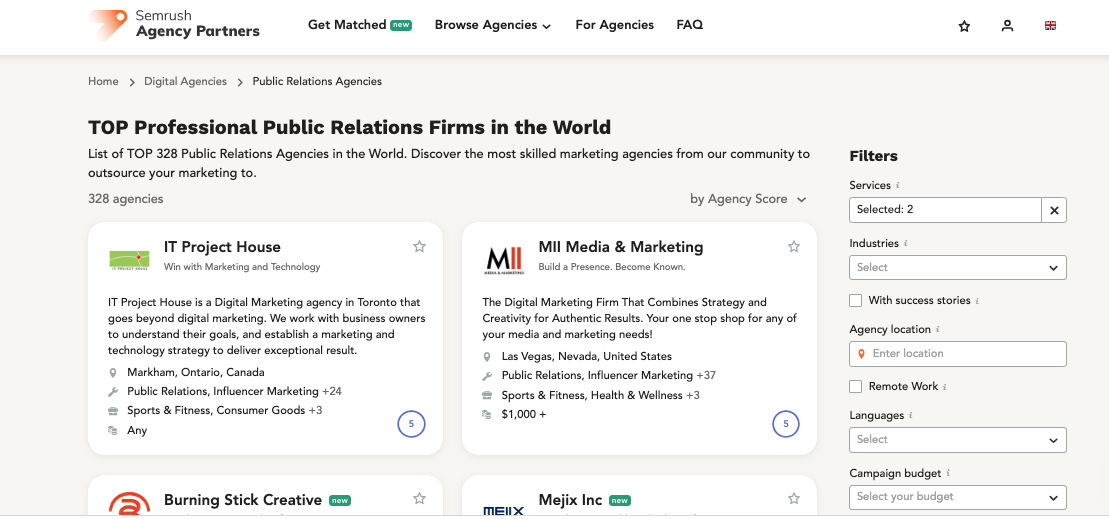 A screenshot of the Semrush Agency Partners Platform is shown.