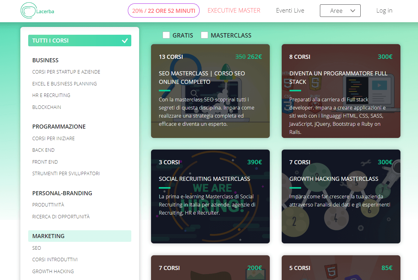 Corsi di formazione sul web marketing di Lacerba.io