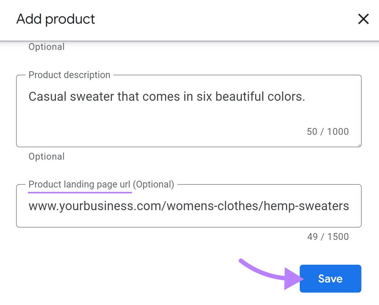 Adding your product to Google My Business