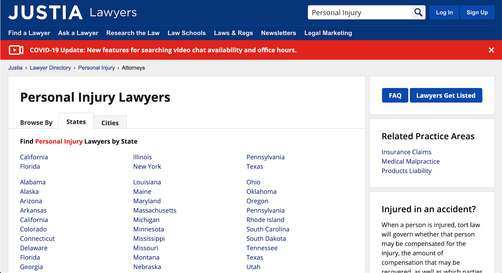 Example of website