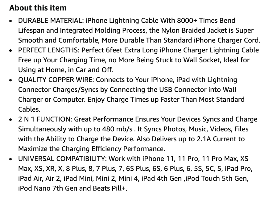 iPhone about this item