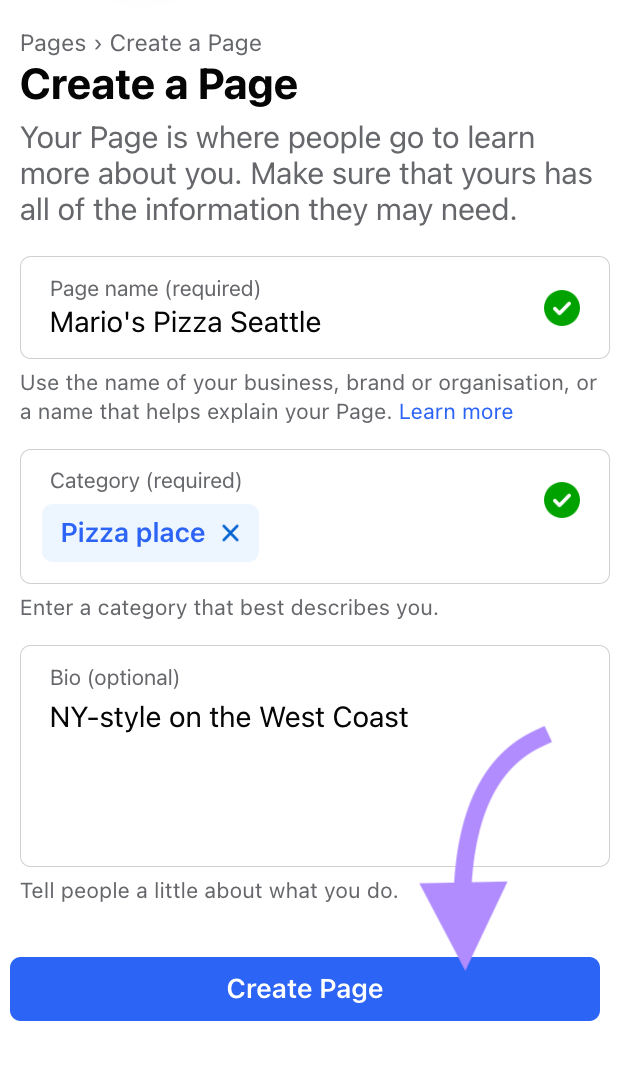 Mario's Pizza Seattle page overview