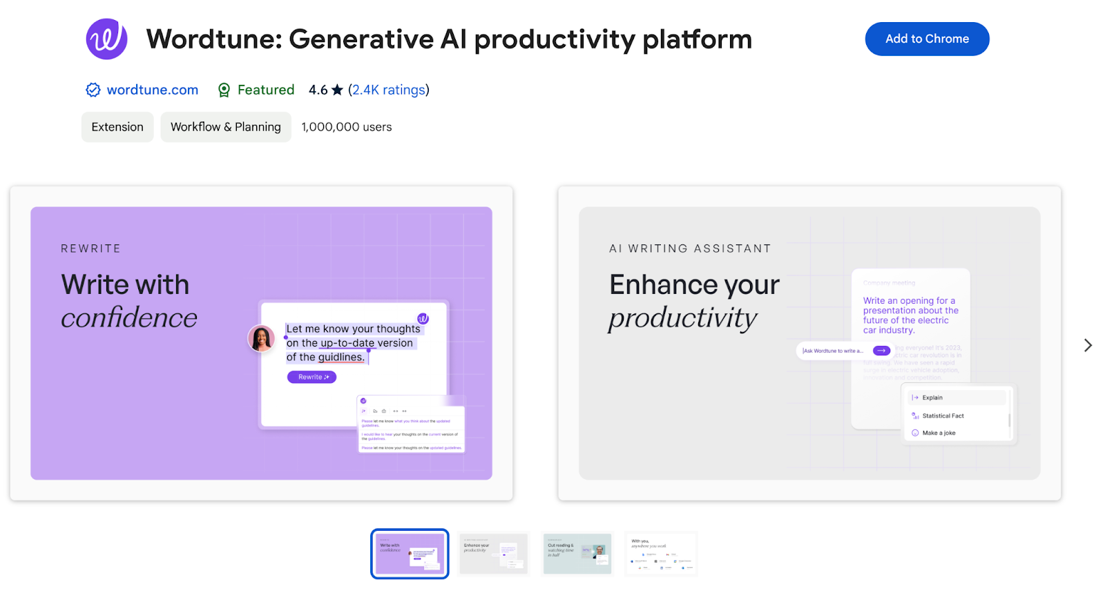 Wordtune for AI contented  writing