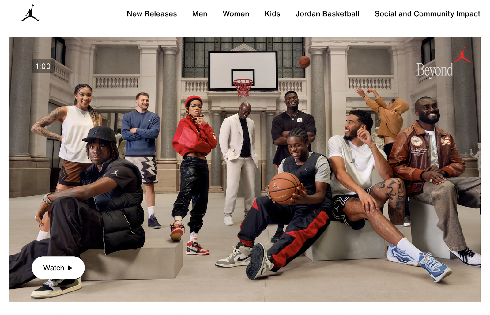 Michael Jordan’s endorsement of Nike video from the website