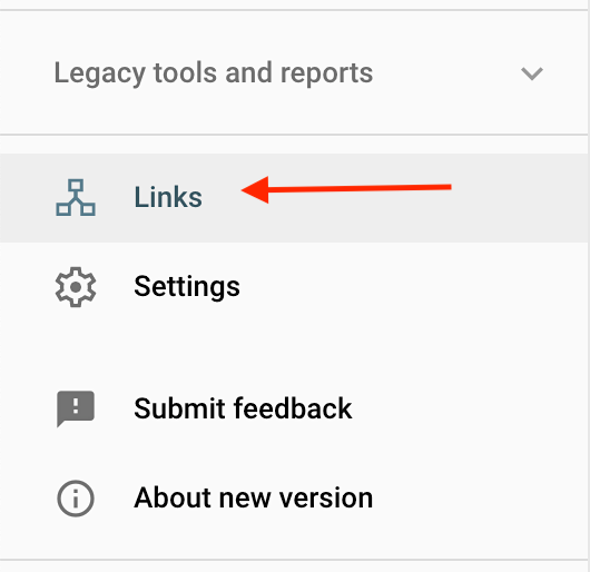 Where to find links in Google Search Console