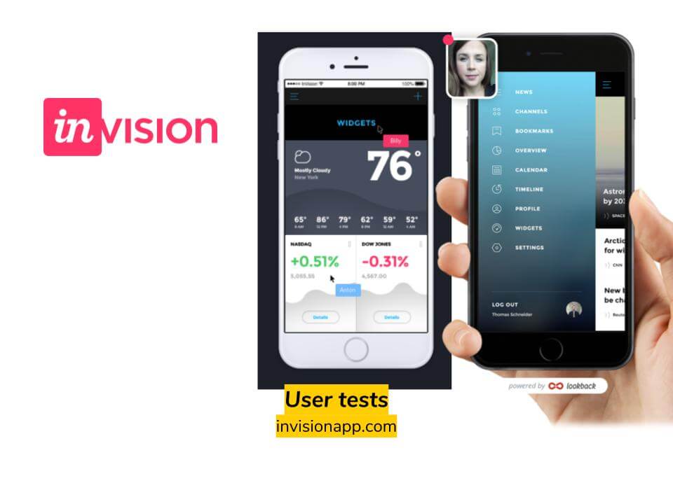 User tests: inVision app